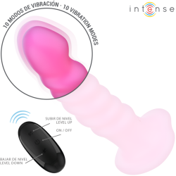 INTENSE - CINDY VIBRATOR GRÖSSE L SPIRALENDESIGN 10 VIBRATIONEN ROSA FERNBEDIENUNG – Produktansicht 4