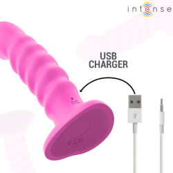 INTENSE - CINDY VIBRATOR GRÖSSE L SPIRALENDESIGN 10 VIBRATIONEN ROSA FERNBEDIENUNG – Produktansicht 6
