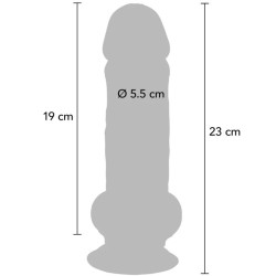 GET REAL - DELUXE REALISTIC PENIS WITH TESTICLES EXTRA THICK 23 CM – Produktansicht 4