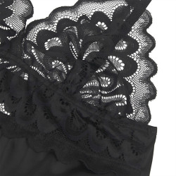 SUBBLIME - BABYDOLL MIT BLUMENPRINT AUF DER BRUST SCHWARZ – Produktansicht 9