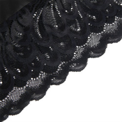 SUBBLIME - BABYDOLL MIT BLUMENPRINT AUF DER BRUST SCHWARZ – Produktansicht 10