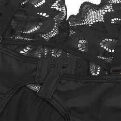 SUBBLIME - BABYDOLL MIT BLUMENPRINT AUF DER BRUST SCHWARZ – Produktansicht 11