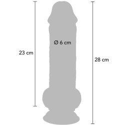 GET REAL - DELUXE REALISTIC PENIS WITH TESTICLES EXTRA THICK 28 CM – Produktansicht 4