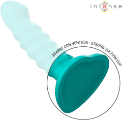 INTENSE - BUFFY VIBRATOR GRÖSSE S SPIRALE DESIGN 10 VIBRATIONEN BLAU FERNBEDIENUNG – Produktansicht 7