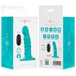 INTENSE - BUFFY VIBRATOR GRÖSSE S SPIRALE DESIGN 10 VIBRATIONEN BLAU FERNBEDIENUNG – Produktansicht 8