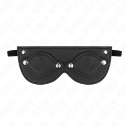 KINK - KUNSTLEDERMASKE MIT ABNEHMBAREN AUGENABDECKUNGEN 22 x 9 CM – Produktansicht 2