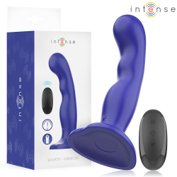 INTENSE - SHORTY VIBRATOR MIT SAUGNÄPFEN BLAU FERNBEDIENUNG – D-244470