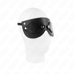 KINK - KUNSTLEDERMASKE MIT ABNEHMBAREN AUGENABDECKUNGEN 22 x 9 CM – Produktansicht 3