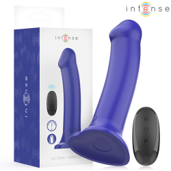 INTENSE - VICTORIA VIBRATOR MIT SAUGNAPF 10 VIBRATIONEN DUNKELBLAU FERNBEDIENUNG – D-244471
