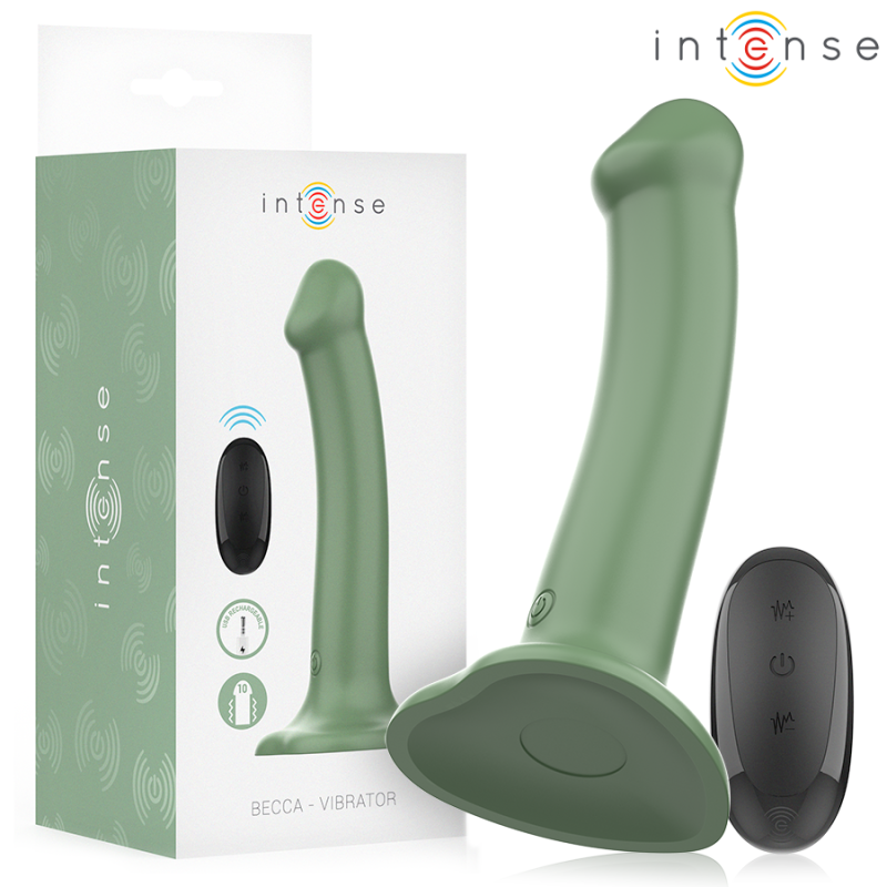 INTENSE - BECCA VIBRATOR MIT SAUGNAPF 10 VIBRATIONEN GRÜNE FERNBEDIENUNG – D-244472