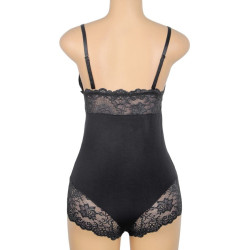 SUBBLIME - SCHWARZER TEDDY MIT BLUMENSPITZENDETAIL L/XL – Produktansicht 9