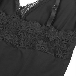 SUBBLIME - SCHWARZER TEDDY MIT BLUMENSPITZENDETAIL L/XL – Produktansicht 13