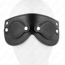 KINK - KUNSTLEDERMASKE MIT ABNEHMBAREN AUGENABDECKUNGEN 22 x 9 CM – Produktansicht 4