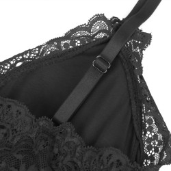 SUBBLIME - SCHWARZER TEDDY MIT BLUMENSPITZENDETAIL L/XL – Produktansicht 15