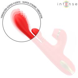 INTENSE - KATY MULTIFUNKTIONS-KLITORIS-STIMULATOR 4 AUSTAUSCHBARE KÖPFE ROT – Produktansicht 7