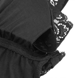 SUBBLIME - SCHWARZER TEDDY MIT BLUMENSPITZENDETAIL S/M – Produktansicht 14
