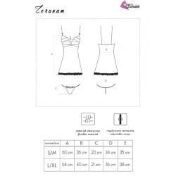 LIVCO CORSETTI FASHION - ZERUNAM SET BABYDOLL + SCHWARZER TANGA – Produktansicht 5