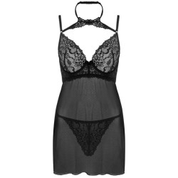 LIVCO CORSETTI FASHION - BINELLA SET BABYDOLL + TANGA SCHWARZ – Produktansicht 3