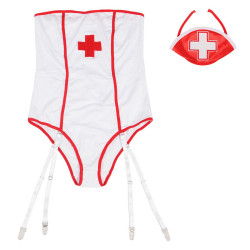 SUBBLIME - SEXY KRANKENSCHWESTERKOSTÜM MIT TEDDY S/M – Produktansicht 6