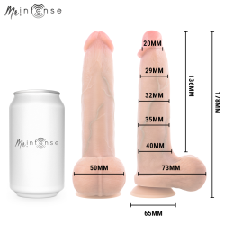 MR INTENSE – BRUCE S SILIKON-DILDO MIT HODEN, 17,8 CM, Ø 4 CM – Produktansicht 4