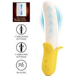 PRETTY LOVE - BANANA GEEK SUPER POWER 7 VIBRATIONEN UP&DOWN SILIKON SCHWARZ – Produktansicht 3
