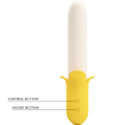 PRETTY LOVE - BANANA GEEK SUPER POWER 7 VIBRATIONEN UP&DOWN SILIKON SCHWARZ – Produktansicht 4