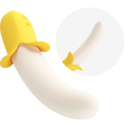 PRETTY LOVE - BANANA GEEK SUPER POWER 7 VIBRATIONEN UP&DOWN SILIKON SCHWARZ – Produktansicht 6