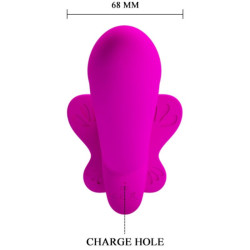 PRETTY LOVE - VALERIE DOPPEL-STRAP-ON-VIBRATOR 12 VIBRATIONEN LILA – Produktansicht 5