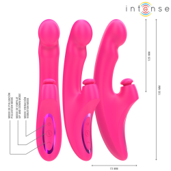 INTENSE - EMI VIBRATOR 13,5 CM MULTIFUNKTION 3 IN 1 10 VIBRATIONEN ROSA – Produktansicht 3