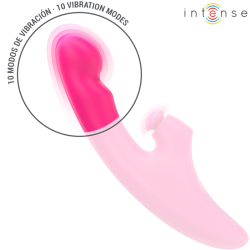 INTENSE - EMI VIBRATOR 13,5 CM MULTIFUNKTION 3 IN 1 10 VIBRATIONEN ROSA – Produktansicht 5