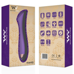 WOMANVIBE - MANDY "K" PUNKT SILIKON AUFLADBARER VIBRATOR – Produktansicht 2