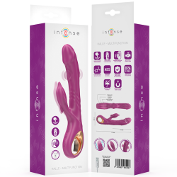 INTENSE - HALLE MULTIFUNKTIONSVIBRATOR MIT DELFIN-STIMULIERENDER ZUNGE LILA – Produktansicht 8