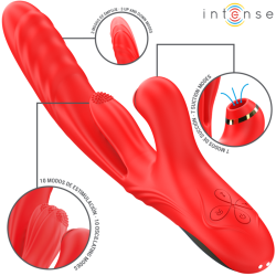 INTENSE - KAROL MULTIFUNKTIONSVIBRATOR STOSS & STIMULATION & STIMULIERENDE WELLEN ROT – Produktansicht 2
