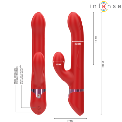 INTENSE - LELE MULTIFUNKTIONSVIBRATOR ROTIEREND & OSZILLATION & STIMULATION ROT – Produktansicht 3