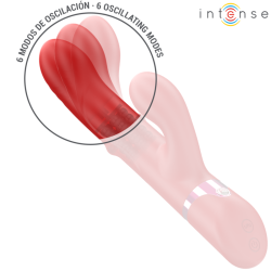 INTENSE - LELE MULTIFUNKTIONSVIBRATOR ROTIEREND & OSZILLATION & STIMULATION ROT – Produktansicht 4