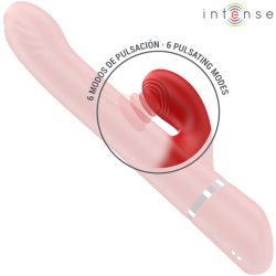 INTENSE - LELE MULTIFUNKTIONSVIBRATOR ROTIEREND & OSZILLATION & STIMULATION ROT – Produktansicht 6