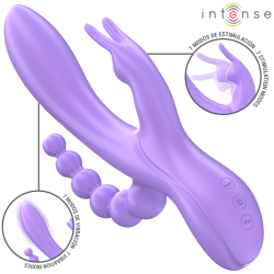INTENSE - MIKO DREIFACHVIBRATOR RABBIT & STIMULATOR & ANAL 7 VIBRATIONEN LILA – Produktansicht 2