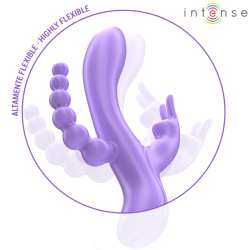 INTENSE - MIKO DREIFACHVIBRATOR RABBIT & STIMULATOR & ANAL 7 VIBRATIONEN LILA – Produktansicht 4