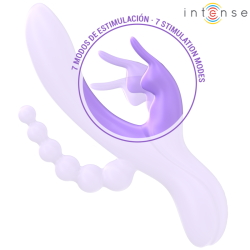 INTENSE - MIKO DREIFACHVIBRATOR RABBIT & STIMULATOR & ANAL 7 VIBRATIONEN LILA – Produktansicht 6