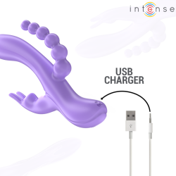 INTENSE - MIKO DREIFACHVIBRATOR RABBIT & STIMULATOR & ANAL 7 VIBRATIONEN LILA – Produktansicht 7