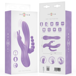 INTENSE - MIKO DREIFACHVIBRATOR RABBIT & STIMULATOR & ANAL 7 VIBRATIONEN LILA – Produktansicht 8