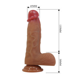 PRETTY LOVE - DUVALL REALISTISCHER DILDO MIT SAUGNAPF 19,3 CM -Ø- 4,5 CM – Produktansicht 6