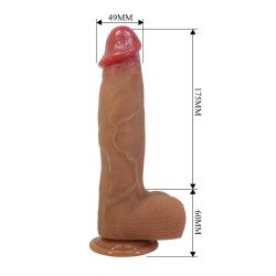 PRETTY LOVE - ORTON REALISTISCHER DILDO MIT SAUGNAPF 23,5 CM -Ø- 4,9 CM – Produktansicht 7