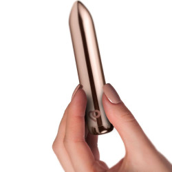 ROCKS-OFF - WIEDERAUFLADBARER VIBRIERENDER BULLET GOLDEN ROSE – Produktansicht 4