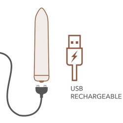 ROCKS-OFF - WIEDERAUFLADBARER VIBRIERENDER BULLET GOLDEN ROSE – Produktansicht 5