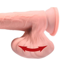 KING COCK PLUS - REALISTISCHER DILDO MIT DREIFACHDICHTE UND SCHWINGENDEN HODEN, 23 CM, FLEISCH – Produktansicht 3