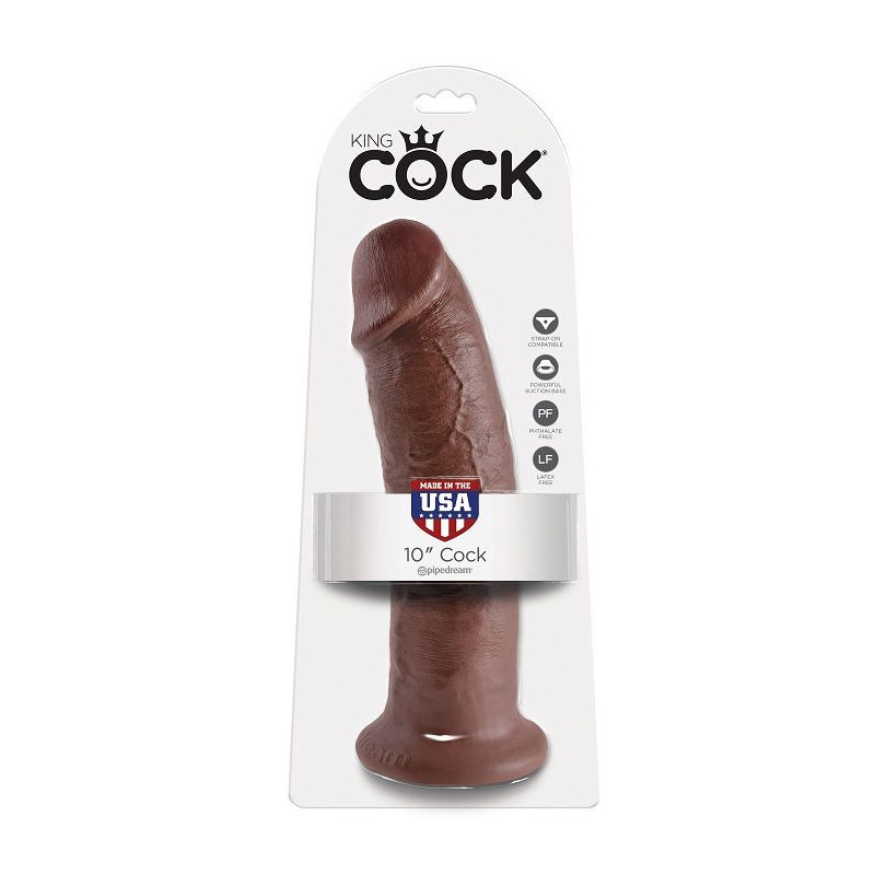 KING COCK - 10 DILDO BRAUN 25.4 CM