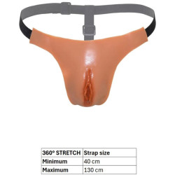 VERBORGENES VERLANGEN - ALTER EGO VERSTELLBARE OFFENE VAGINA STRING FLEISCH – Produktansicht 5