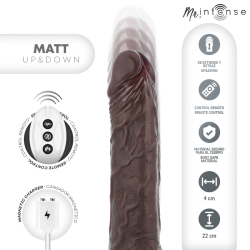 MR INTENSE – MATT REALISTISCHES MULTIFUNKTIONS-MOTOR MIT VIBRATION, AUF- UND AB-FERNBEDIENUNG, 22 CM – O – 4 CM –…