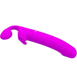 PRETTY LOVE - ZANINI STRAPLESS STRAP-ON 10 VIBRATIONEN LILA – Produktansicht 3